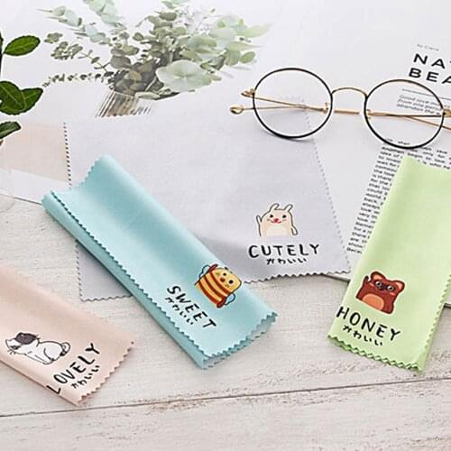 4Pcs Animal Pattern Cleaner Clean Glasses Lens Cloth Wipes For Sunglasses Microfiber Eyeglass Cleaning Cloth For Camera Computer