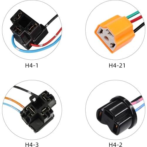 YUNPICAR H4 9003 HB2 Wiring Harness Socket Pigtail Connector For Car Truck Boat Marine Headlight Fog Light Retrofit (Pack of 2)