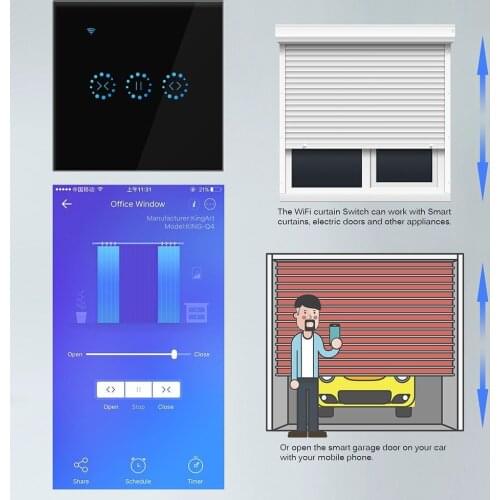 Curtain Switch Smart Wifi Remote Garage Doors Control Touch Switch Drop shipping