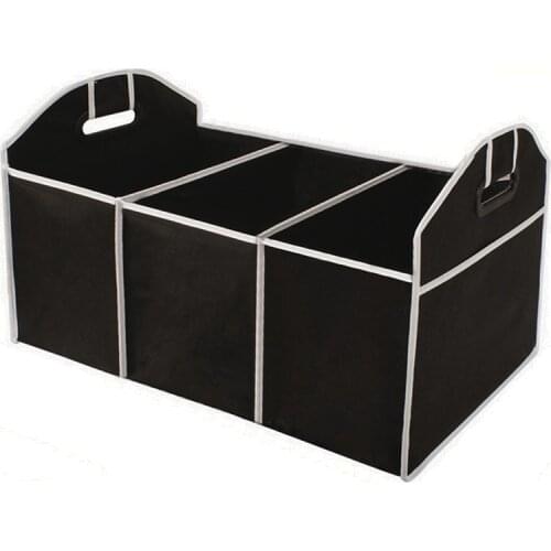 Car Trunk Storage Box Extra Large Collapsible Organizer With 3 Compartments Car Seat Organizer Storage Bag Car Accessories
