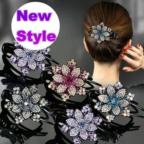 Hair claw hair grip clips rhinestone clip duck bill clip ladies face hair clip modern fashion hair claw