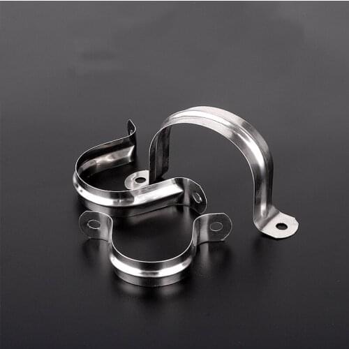 10PCS 16-50mm Stainless Steel Clip Fastener Fuel Pipe Air Conditioning Hose Brake Vacuum Hose Harness Pipe Clamp