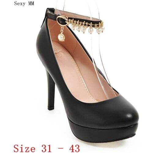 Women High Heel Shoes Platform Pumps Woman High Heels Party Wedding Shoes Kitten Heels Small Plus Size 31 32 33 - 40 41 42 43