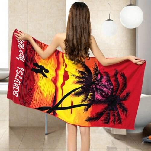Zipsoft 2019 new hot bath towel Beach Towel Microfiber Fabric printed towel 70*150cm large quick dry swimming pool for lovers