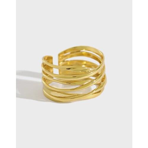 13MM Authentic 1pc S925 Sterling Silver FINE Jewelry Geometric Criss Cross Twisted adjust Long ring open TLJ579