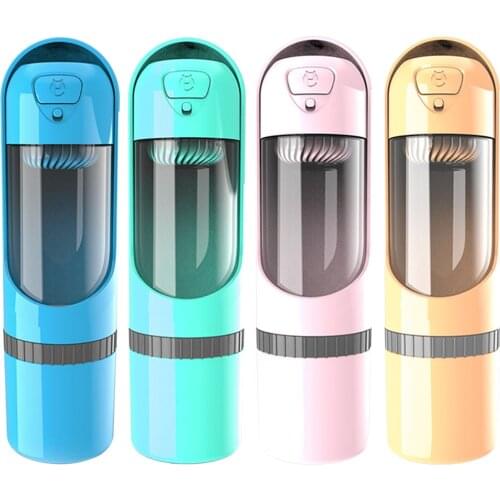 2 in 1 Pet Dog Water Bottle Portable Dispenser Drinking For Outdoor Small Large Dog Leakage-proof Cats Drink Food Feeders Bowl