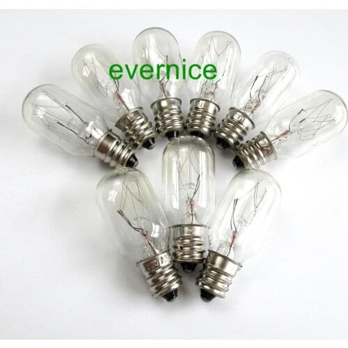 5 Pcs Screw In Clear Light Bulbs 220V 15W For Singer Babylock Brother Janome New Home Elna
