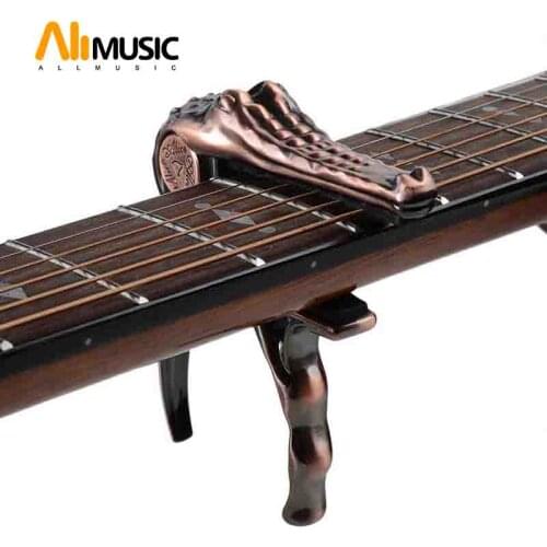 Alice A007G Multi Color Professional Metal Crocodile Folk Acoustic Guitar Capo Clamp