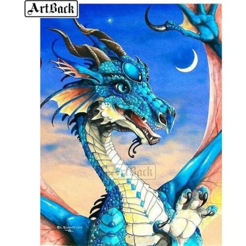 Dragon cartoon 5D diamond painting animal full square drill diamond embroidery 3d rhinestone mosaic new arrival wall sticker