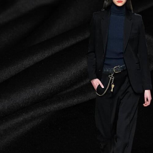 White Waxberry Black Cashmere High Quality Gloss Wool Garment Materials Suits Overcoating DIY Sewing Cloth Fabrics Freeshippingg