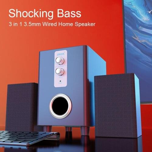 SADA D-200T 3 in 1 Home Speaker 3.5mm Wired Computer Speakers HD Sound USB Powered Sound Box for Desktop Laptop Notebook Tablet