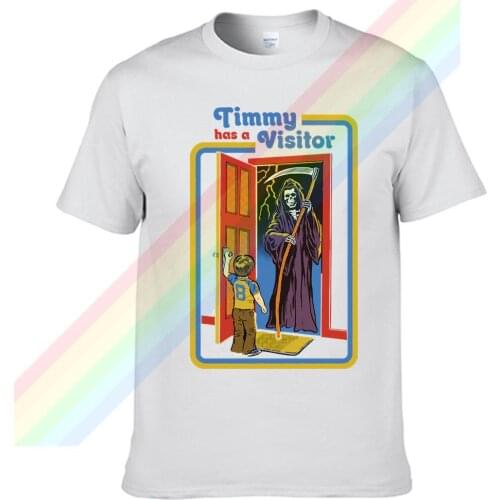 Timmy Has A Visitor Oil Painting Summer Print T Shirt Clothes Popular Shirt Cotton Tees Amazing Short Sleeve Unique Unisex Tops