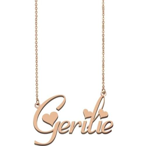 Gerilie Name Necklace , Custom Name Necklace for Women Girls Best Friends Birthday Wedding Christmas Mother Days Gift
