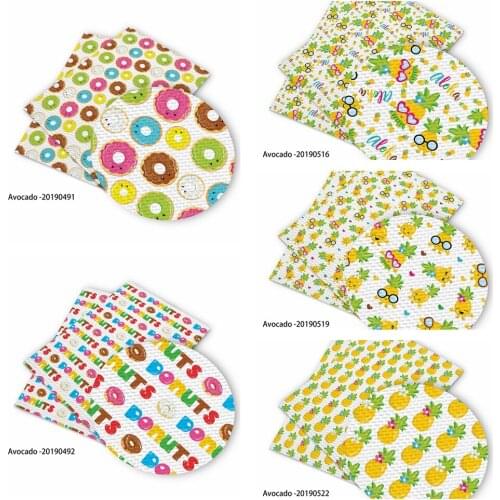 Huangtao Diy 50X150cm Food Fruit Printing Cartoon Character Pattern Double Brush Poly Fabric By Yard 100% Polyester Fabric