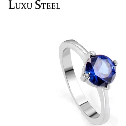 LUXUSTEEL Women's Silver Rings
