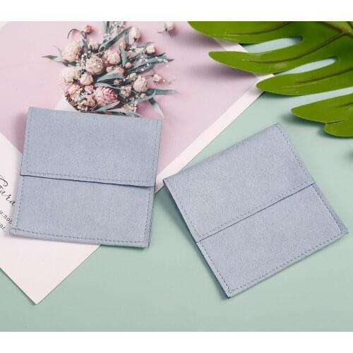 Small Folded Microfiber Velvet Pouches Chic Jewelry Storage for Wedding Ring Earrings Necklace Christmas Presents packaging Bag