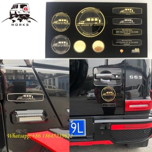 MB W464 W463 emblem 40th Anniversary emblems for g wagon g500 g550 g350 g55 g63 g65 badge G CLASS souvenir medal