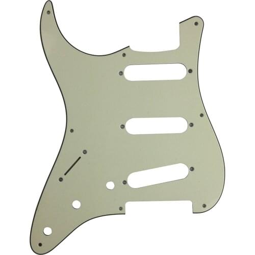 Pleroo Custom Guitar pickgaurd - For Left hand 57' 8 Screw Holes Standard St SSS Guitar pickguard Scratch Plate