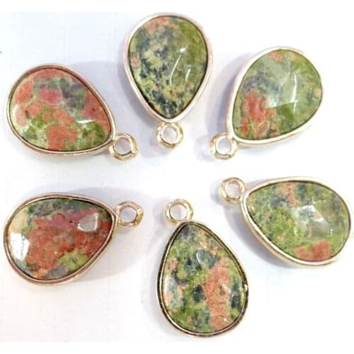 Natural stone Turquoises Quartz crystal tiger eye Bracelet Connector Pendant for diy Jewelry making necklace Accessories20pcs A2