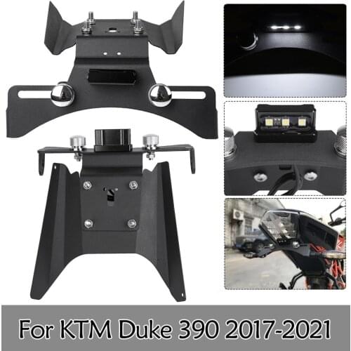 License Plate Holder Bracket For KTM DUKE 390 2017 18 19 2020 2021 Tail Tidy Fender Eliminator LED Light Motorcylce Accessories