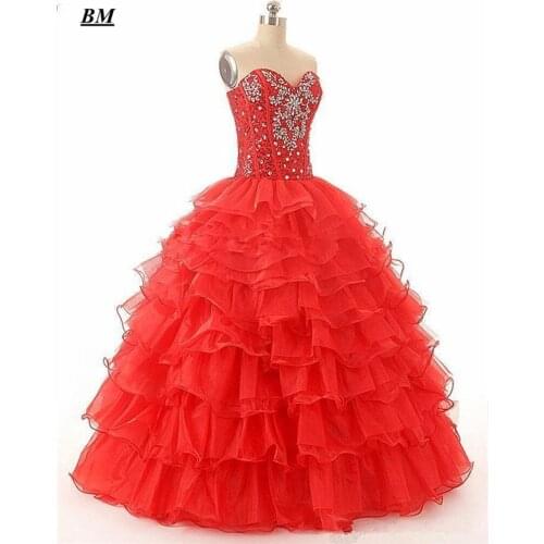 New Purple Quinceanera Dress 2019 Sweetheart Ball Gown Sweet 16 Dress Beading Prom Party Gown Debutante Vestido De 15 Anos BM190