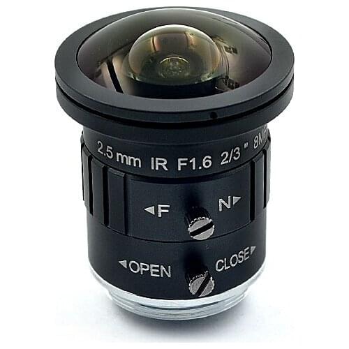 Fisheye lens 2.5mm4K ultra-clear 8 million pixel CS interface panoramic camera accessories wide-angle lens