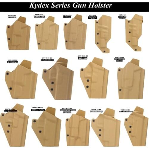 Hunting Right Kydex Gun Holster CS Airsoft Waist Pistol Handgun Pouch for Shooting Training Right Hand Drop Leg Holster