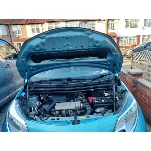 For 2012- Nissan NOTE E12 hatchback Front Hood Bonnet Gas Struts Lift Support Shock Damper Carbon Fiber