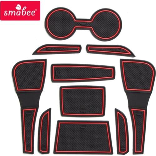 For Mazda 2 Demio 2015 - 2019 DJ Anti-Slip Rubber Cup Cushion Door Groove Mat 2016 2017 2018 Accessories Car Styling Stickers
