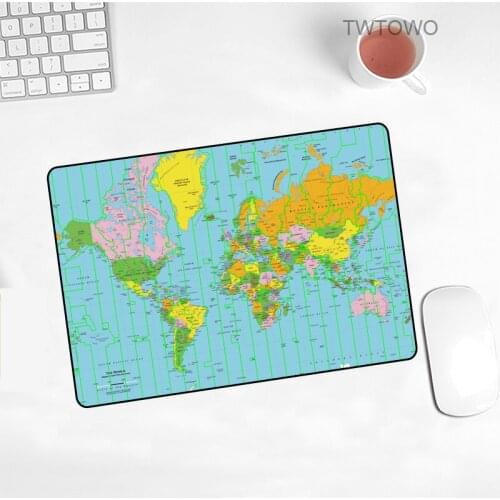 Promotional Game Player Mouse Pad 180X220X2MM World Map Printing Pc Speed Keyboard Mousepad Smooth Soft Non-slip