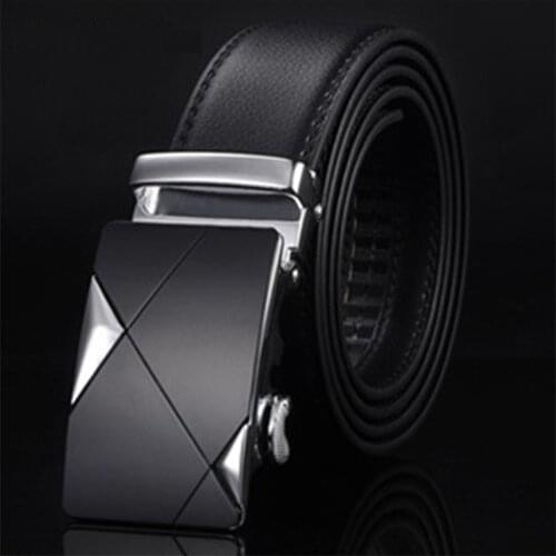 Mens Belt Genuine Luxury Leather Belts for Men Strap Cinturones Jeans Waist Ceinture Pasek Cinturon Male Metal Automatic Buckle