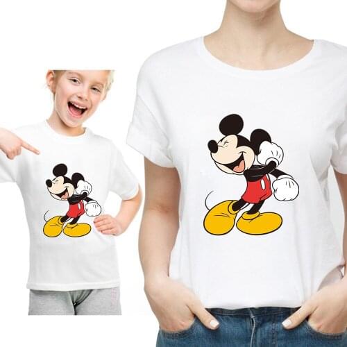 Family T Shirt Mickey Cartoon Daddy Mommy And Me Clothes Mama Girl Father Son Mother Daughter Disney Matching Outfits Look