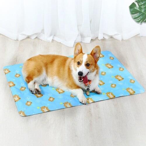 Dog Summer Colling Mat Breathable Ice Silk Cat Pad Soft Portable Dogs Cats Blanket Bed Washable Cushion Cat Mat Pet Supplies