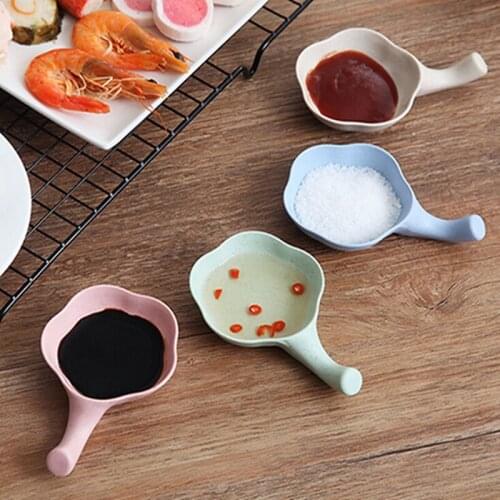 Sauce Snack Dishes Creative Cute Soy Sauce Vinegar Snack Dish Kitchen Dishware For Home Tableware Gadget Mini Handle Small Plate