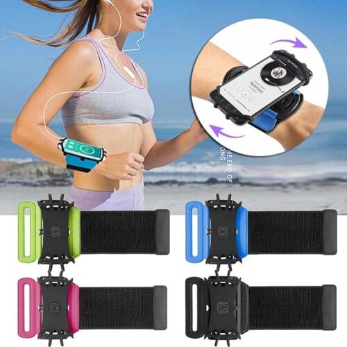 Sports Armband Case for iPhone X 8 7 Universal Rotatable Wrist Running Sport Arm Band With Key Holder for 4-6 inch Phone