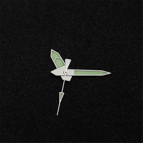 Three Exquisite Watch Hands Green C3 Luminous Needles for NH35/NH36 Watch Movement