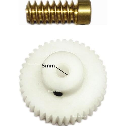 1:40 POM Turbine Worm Copper Gear 0.8M 40T DIY Smart Home Electronic Remote Control Lock Reduction gear