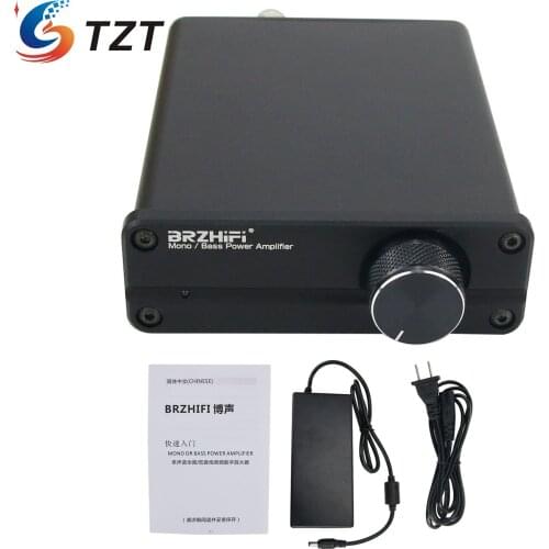 TZT Mono Power Amplifier Subwoofer Power Amplifier 2.0 Channel to 2.1 For Home Theater (24V Power Supply)