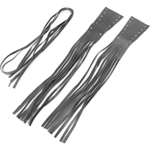 Universal for Motorcycle Brake Lever Leather Covers Clutch Grip Fringe Tassels 12'' Long