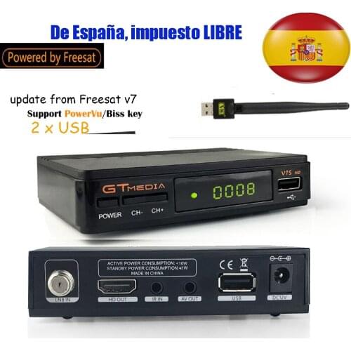 V7S 50pcs freesat v7 DVB-S2 Satellite Receiver Full 1080P Receptor Support cam PowerVu YouTube Biss key Set Top Box