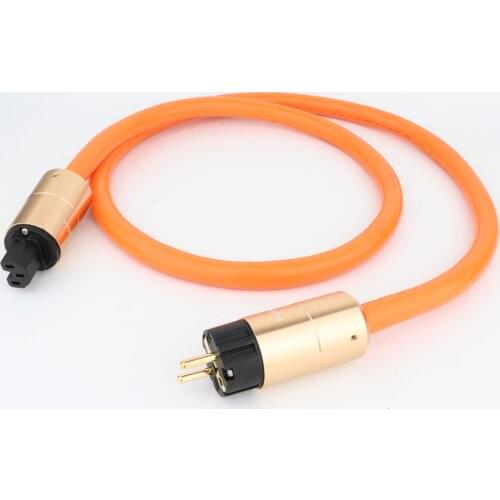 Preffair D505 99.998% High Purity OFC Copper Conductor Power Cable With Preffair Gold Plated EU Power Plug&IEC Female Connector