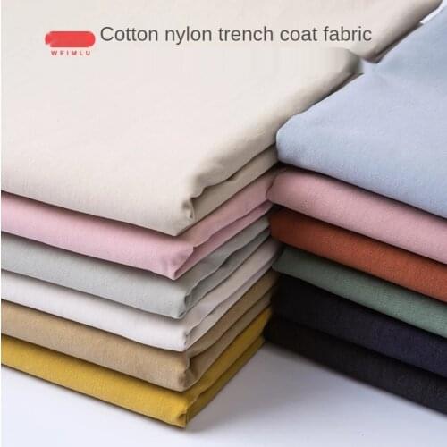 High-grade Polyester cotton fabric slip anti-wind anti-wrinkle pants jacket casual clothing brocade sewing Black white blue pink