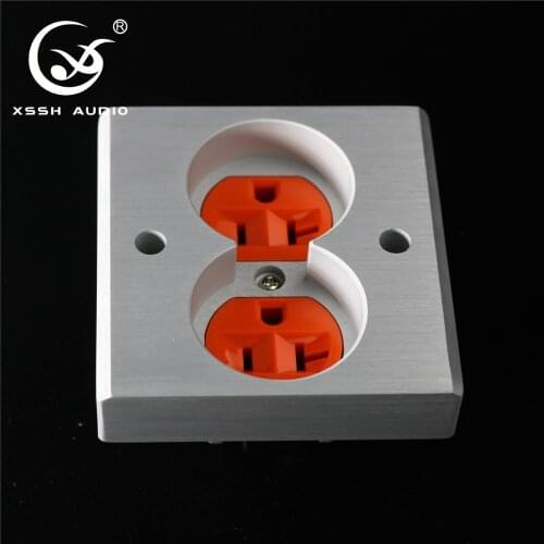 XSSH Audio YS36# DIY HIFI Red Copper plating 24k gold 20amp 20A 86x86x20mm AC US IEC inlet power socket electric outlet