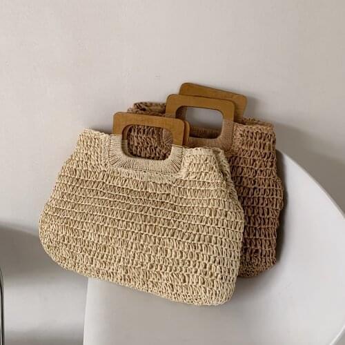2021 Summer Beach Large Capacity Vintage Bohemian Straw Bag Women Handbag Rattan Handmade Kintted Travel Bags Bolsas Mujer