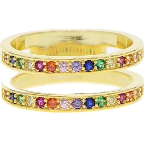 Colorful Cz Fashion Ring For Women Mothers Day Gift Jewelry 2021 Elegant Paved Multi Color Rainbow Cz Mama Letter Finger Rings