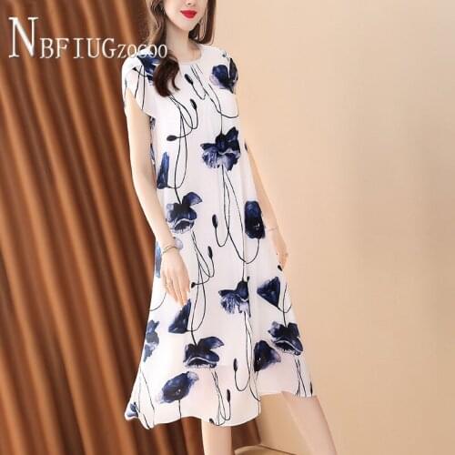 New Elegant Ladies Women Summer Dress Round Neck Short Sleeve Vacation Dresses
