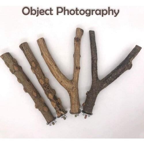 Bird Perch Parakeet Toys Parrot Stand 4 PCS Natural Wood Perch Bird Cage Accessories for Conure Supplies Budgie Platform