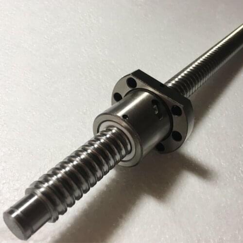 1pc 20mm Ball Screw Rolled C7 ballscrew 2005 SFU2005 1500mm BK15 BF15 end processing+1pc SFU2005 METAL DEFLECTOR Ballscrew nut