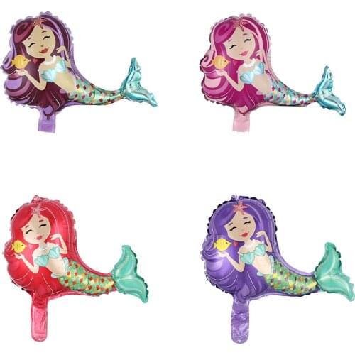 10pcs/lot Mermaid Party Decoration Balloons Under The Sea Foil Helium Globos Happy Birthday Decor Baby Shower Gifts for Guests