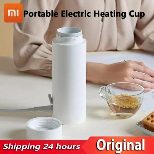 100% Original Xiaomi Mijia Portable Electric Heating Cup Small Office Water Cup Travel Heating Cup Insulation Water Cup